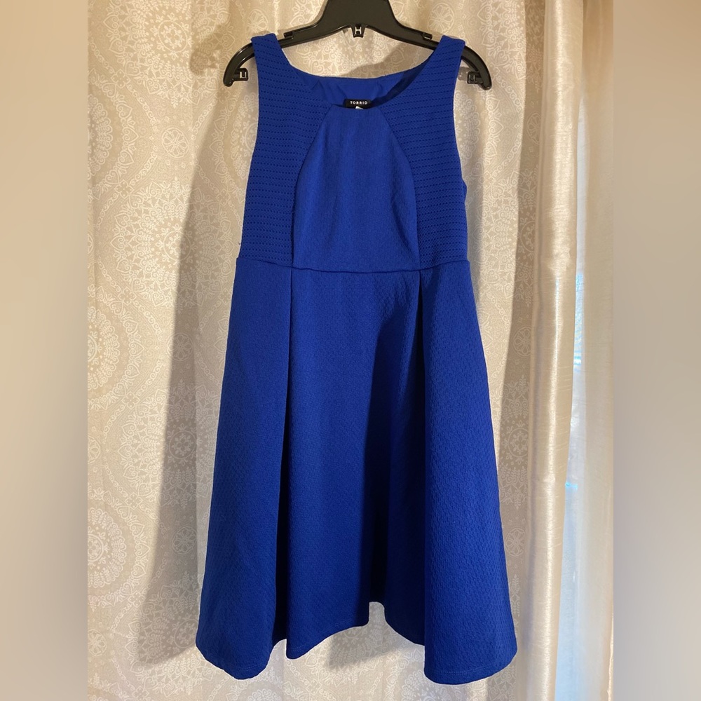 Torrid Skater Blue Dress - Picture 2 of 4